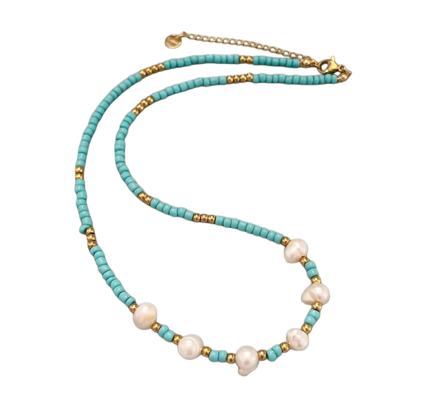turquoise- pearl necklace