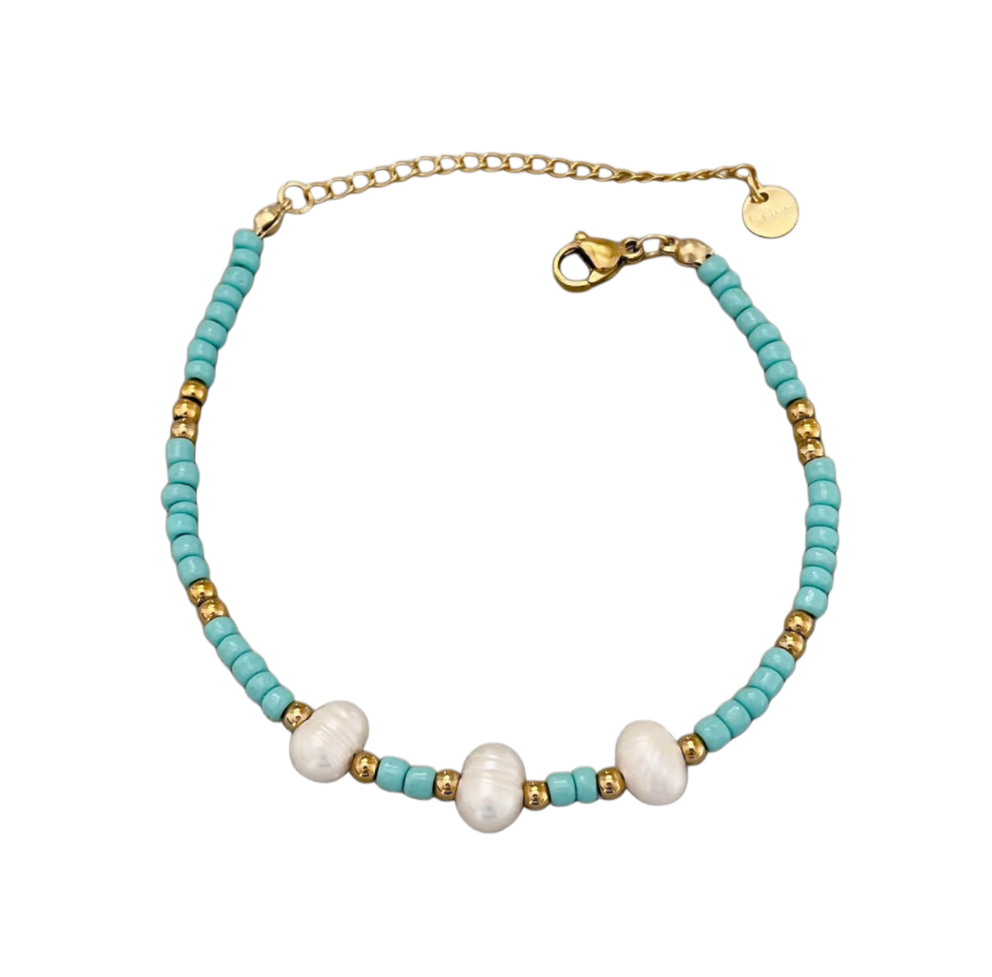 turquoise-pearl bracelet